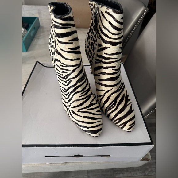 Guess Zebra Print Ankle Boots - Picture 2 of 8